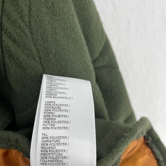 BDG UO Jacket Mens M Olive Green Full Snap Button Lined Quilted Hooded Insulated - Picture 10 of 11
